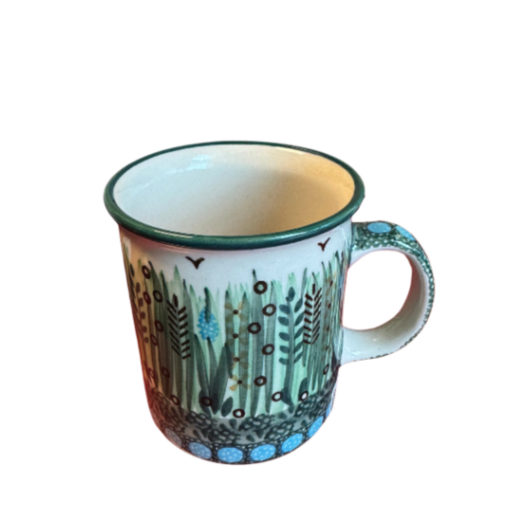 Polish Pottery Polish Straight Mug 8oz UNIKAT, Summer at the Farm | Polish Pottery