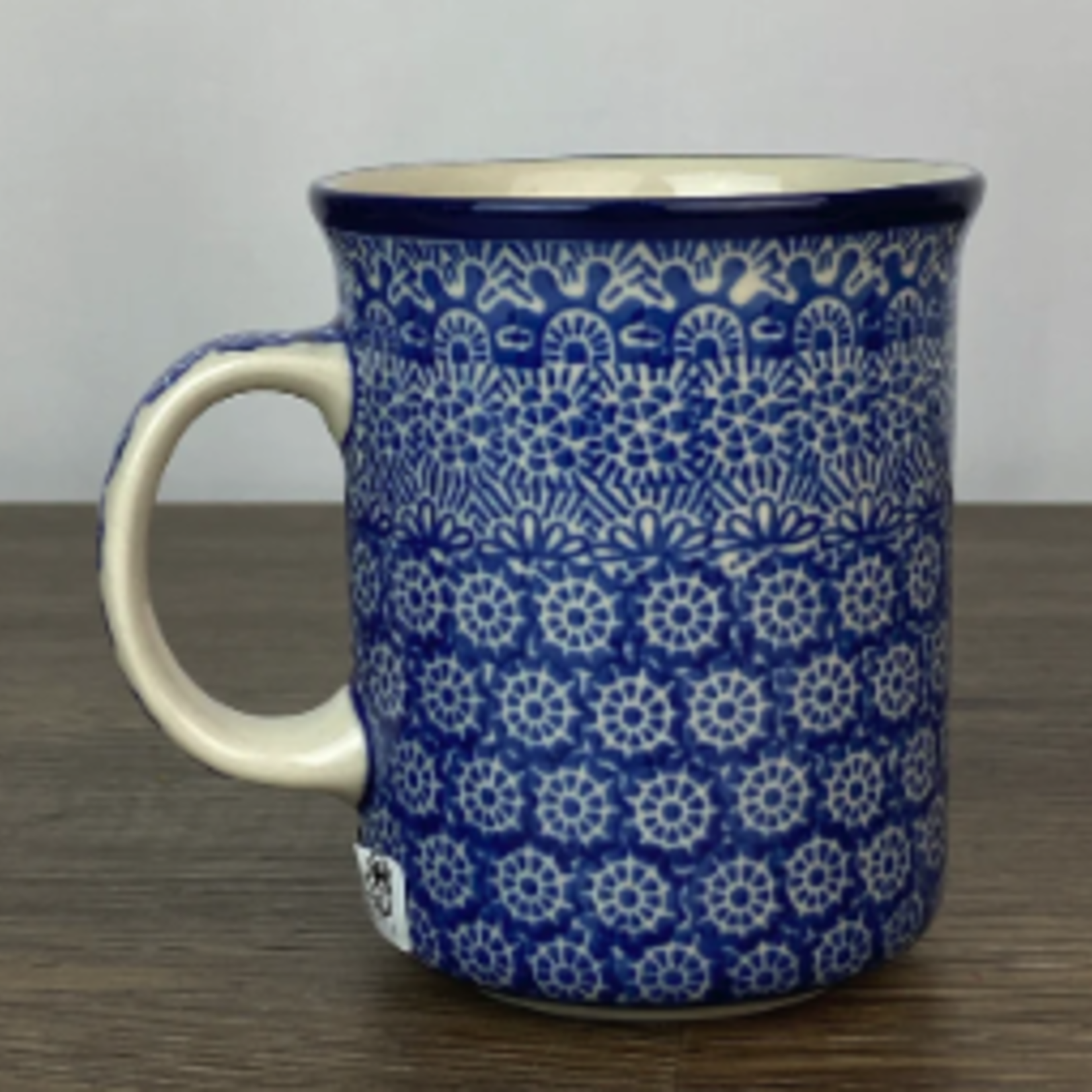 Polish Pottery Polish Straight Mug 14oz, Spindles | Polish Pottery
