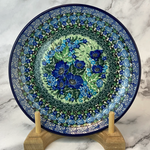 European Design Imports Inc. Polish Pottery Dessert Plate - UNIKAT, Blue Flowers