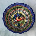 Polish Pottery Scalloped Bowl, 4.5" - UNIKAT, Lotus | Polish Pottery