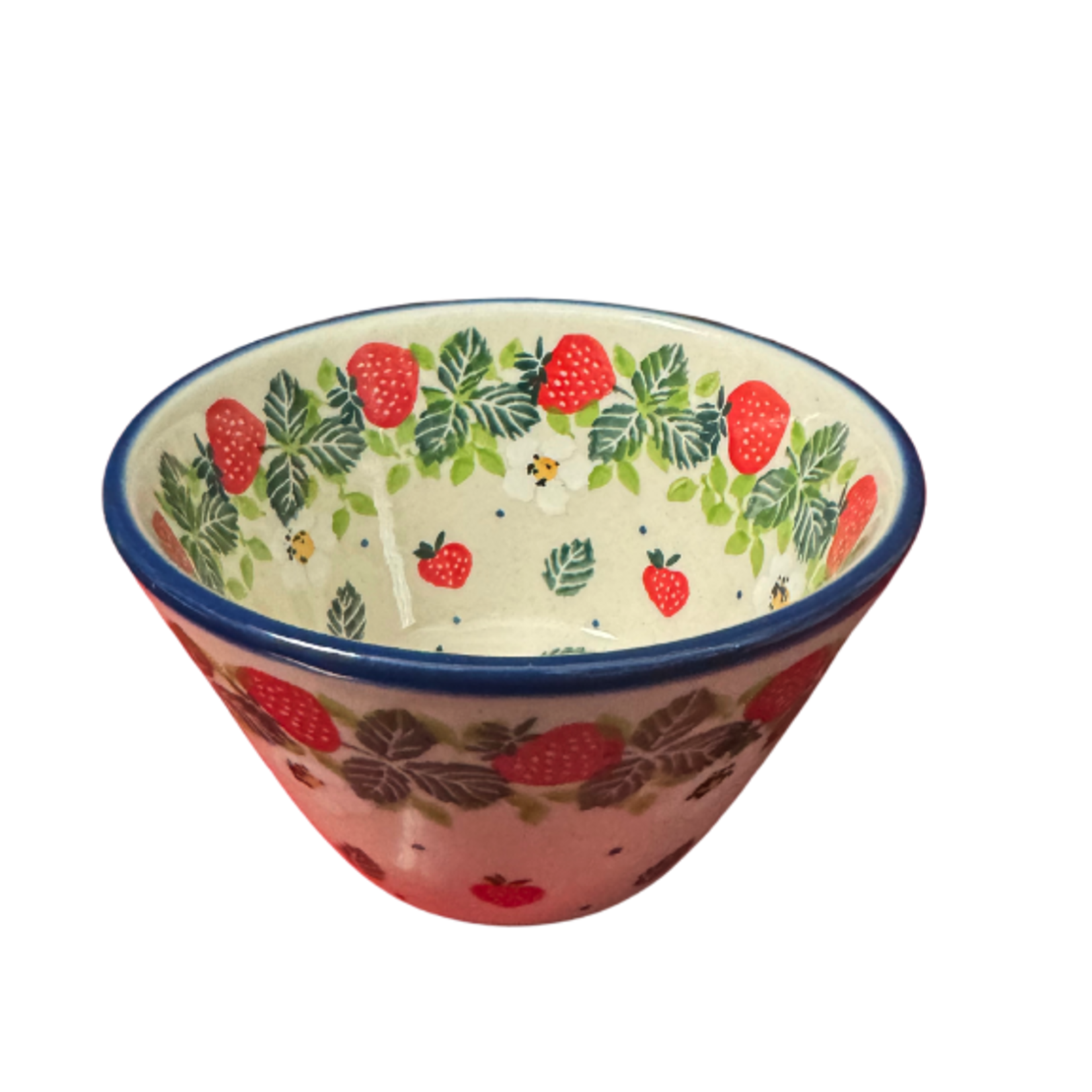 Polish Pottery Bowl Misc. 8oz, Strawberry | Polish Pottery