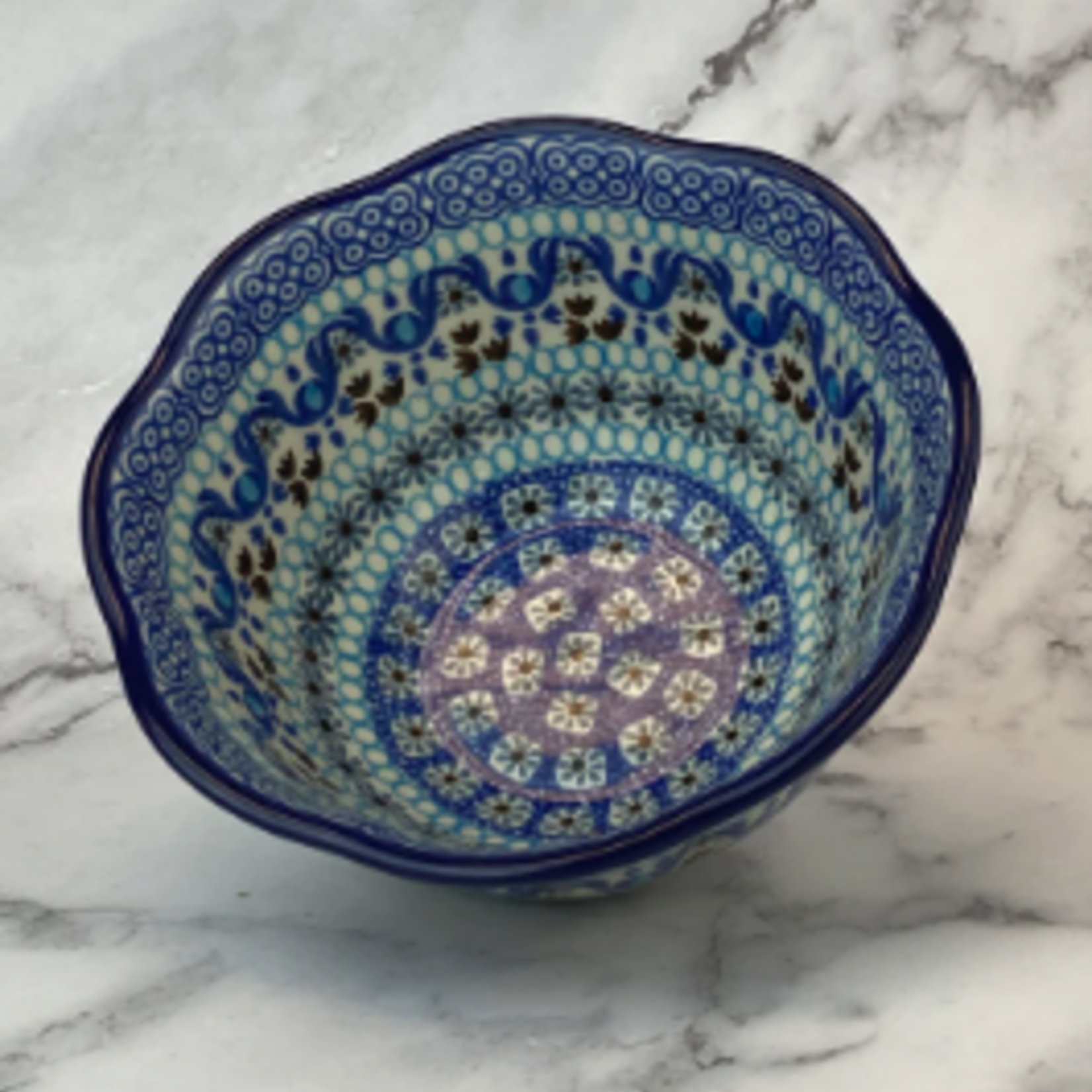 Polish Pottery Polish Kitchen Bowl 6", Brown Bulbs | Polish Pottery