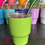 Tumbler Shot Glass w/ Straw & Lid - Lime | Jillian Ink