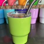 Tumbler Shot Glass w/ Straw & Lid - Lime