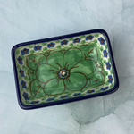 European Design Imports Inc. Polish Condiment Dish - UNIKAT, Green Flower