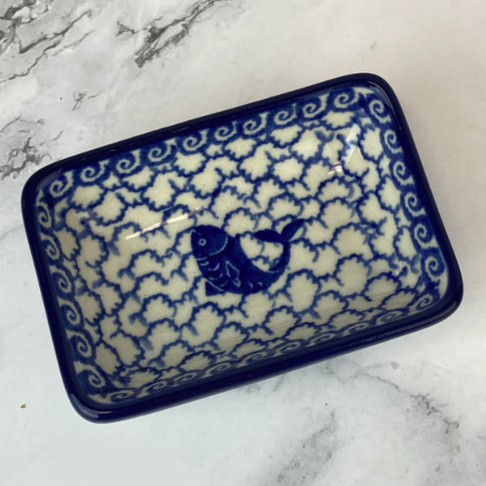 Polish Pottery Condiment Dish, Fish | Polish Pottery