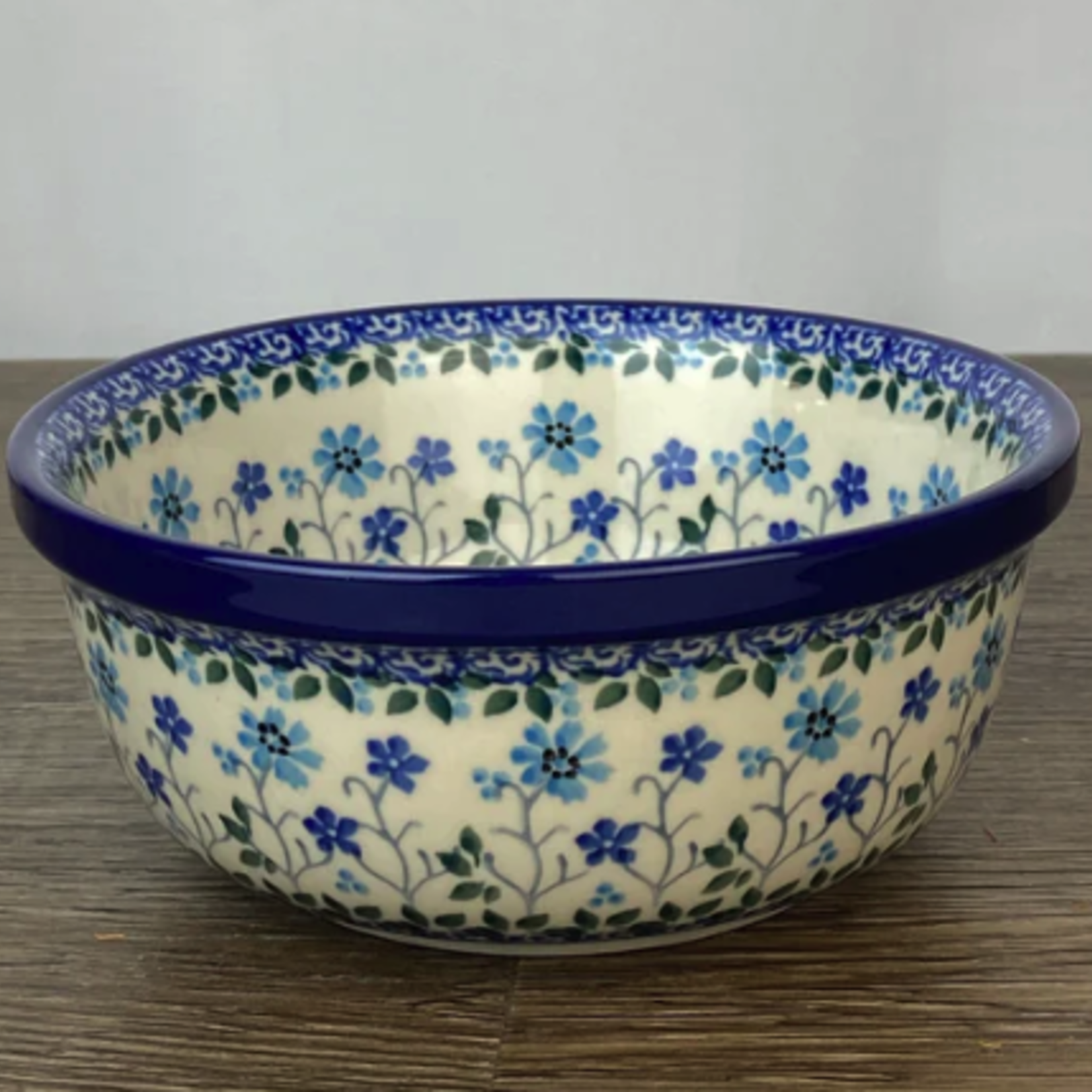 European Design Imports Inc. Polish Pottery Cereal / Berry Bowl 18oz, Small Blues