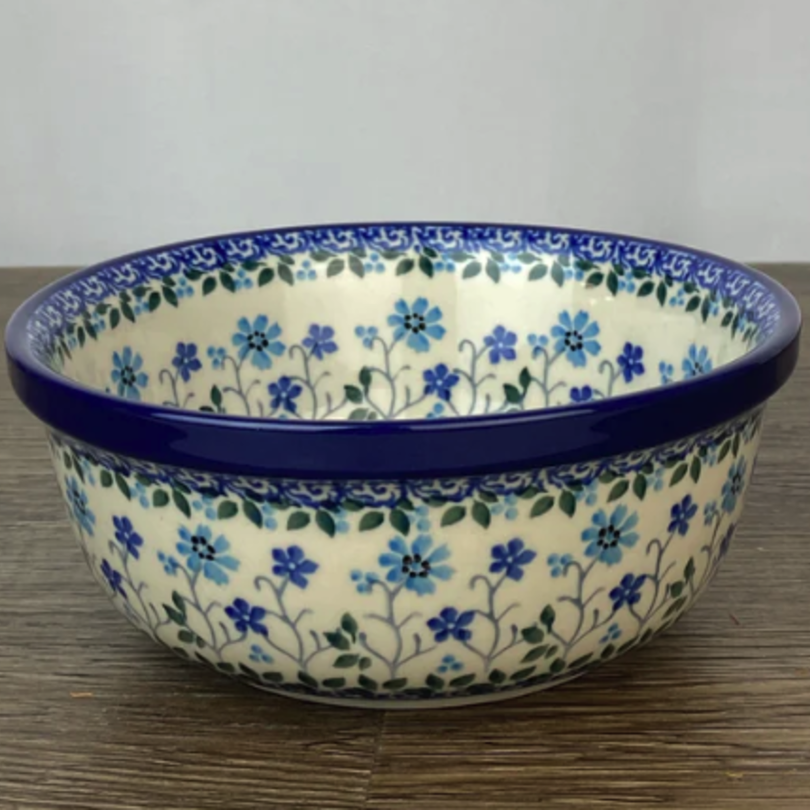 Polish Pottery Cereal / Berry Bowl 18oz, Small Blues | Polish Pottery