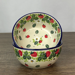 Polish Pottery Dessert Bowl, Strawberry | Polish Pottery