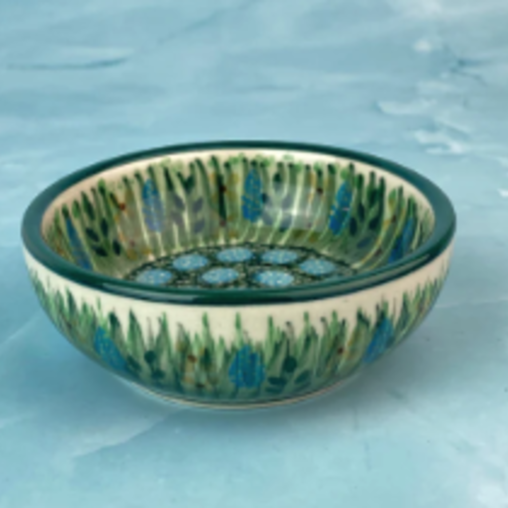 Polish Pottery Bowl 3.5" UNIKAT Summer at the Farm | Polish Pottery