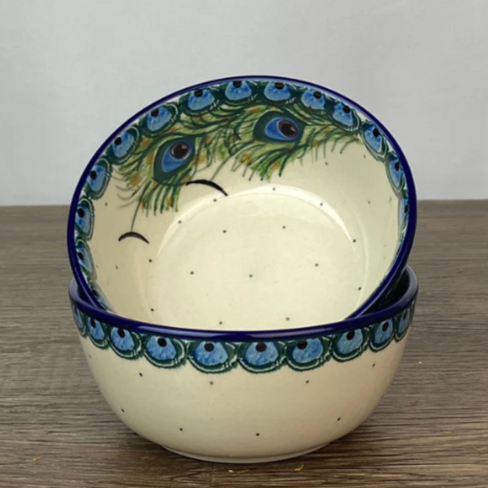 Polish Pottery Cereal Bowl, 14oz, Peacock | Polish Pottery
