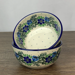 Polish Pottery Cereal Bowl, 14oz, Blue Bouquet | Polish Pottery