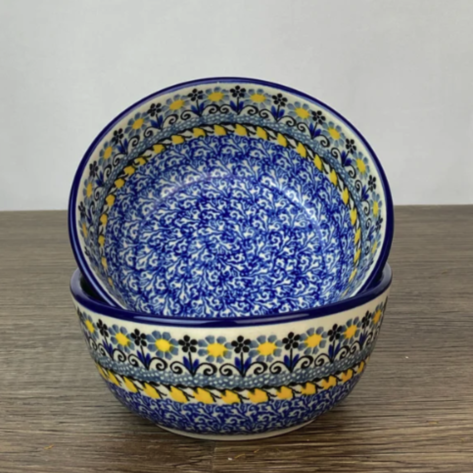 Polish Pottery Cereal Bowl, 14oz, Sunflower | Polish Pottery
