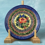 Polish Pottery Appetizer / Toast Plate 6" UNIKAT, Bouquet | Polish Pottery