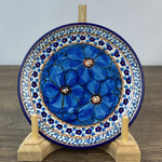 European Design Imports Inc. Appetizer / Toast Plate 6" UNIKAT Blue Flower