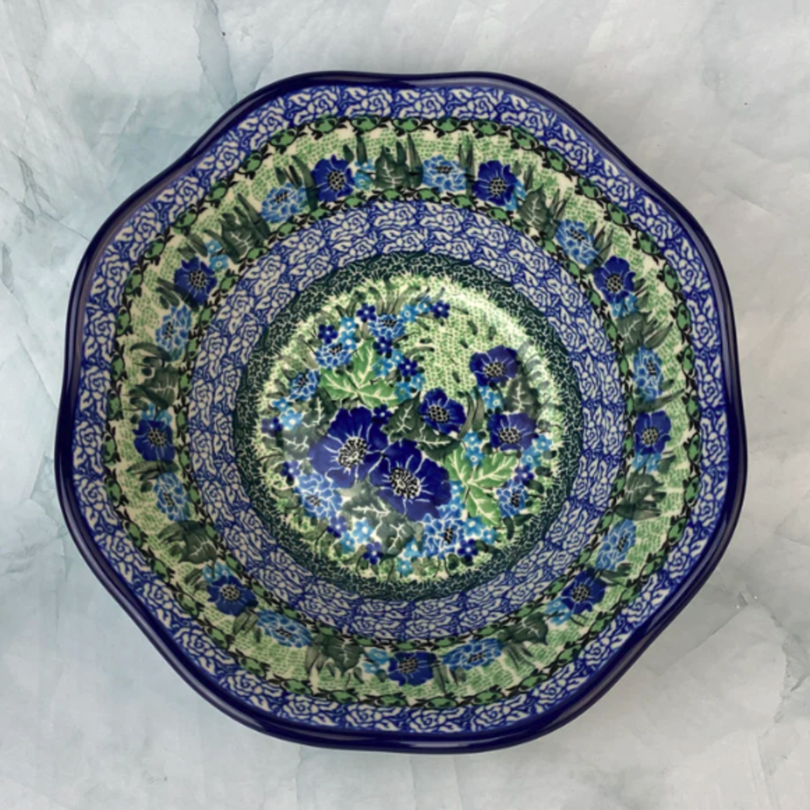 Polish Pottery Polish Small Wavy Bowl - UNIKAT, Bunch | Polish Pottery