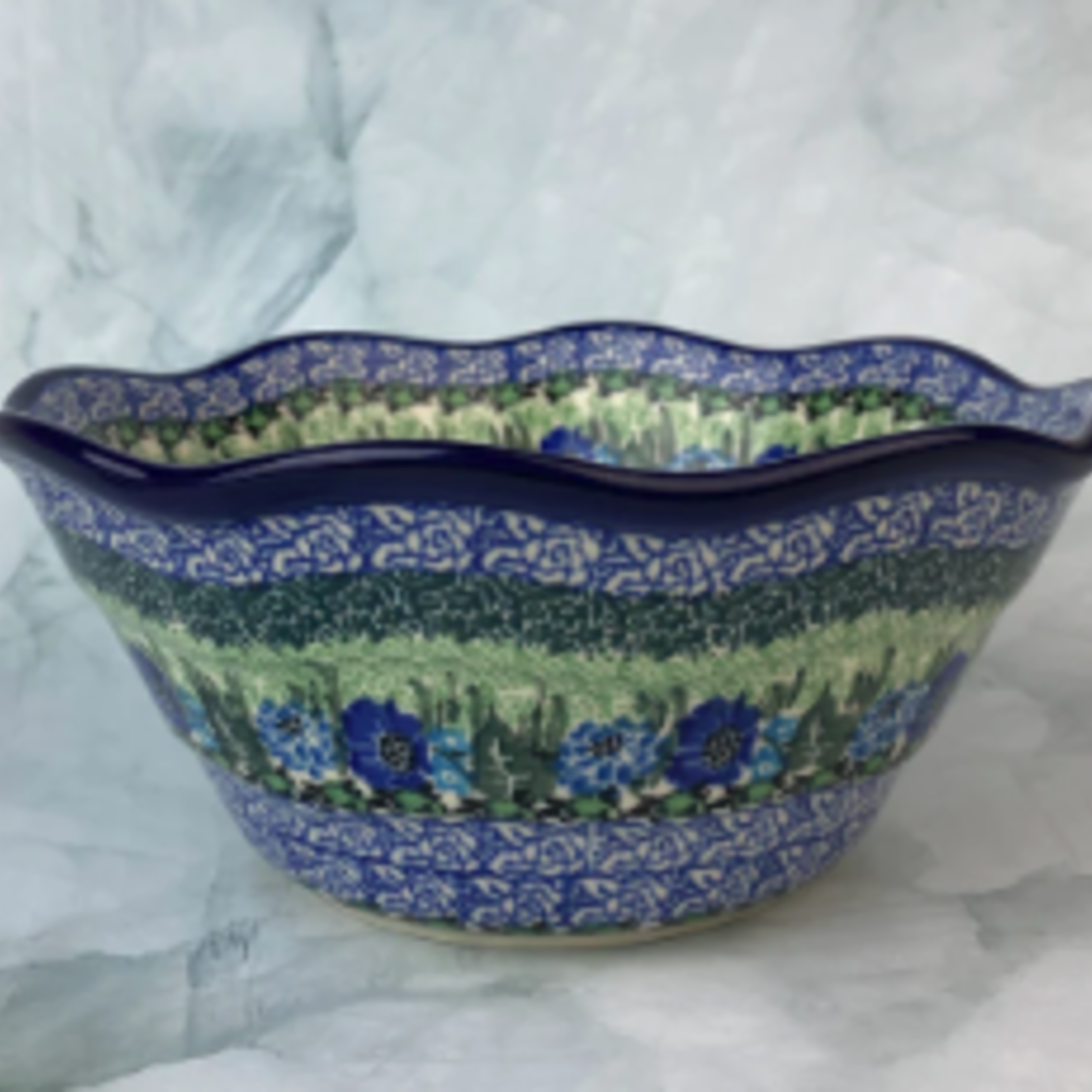 Polish Pottery Polish Small Wavy Bowl - UNIKAT, Bunch | Polish Pottery