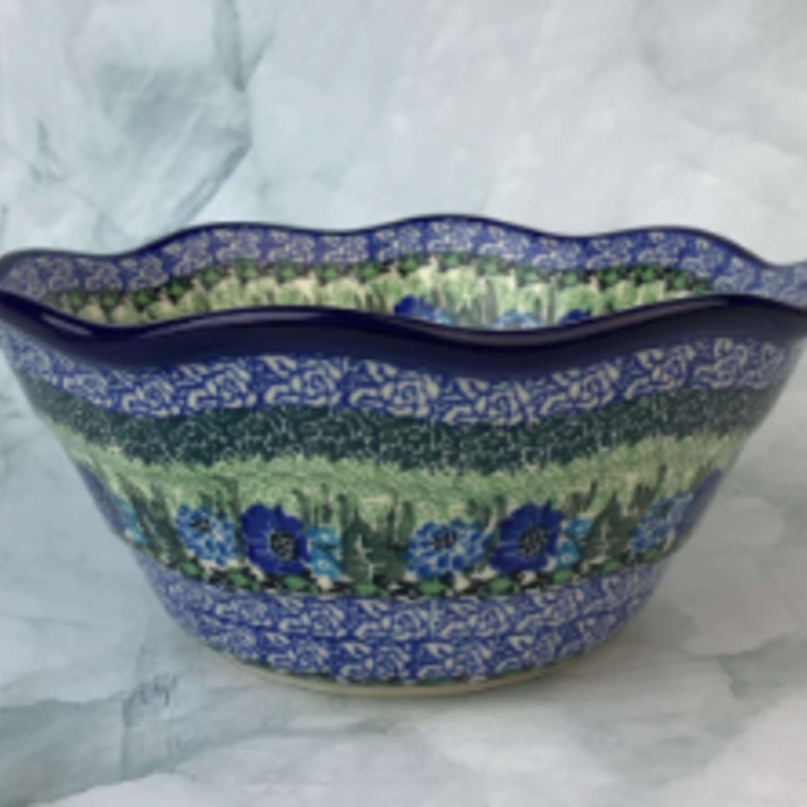 Polish Pottery Polish Small Wavy Bowl - UNIKAT, Bunch | Polish Pottery