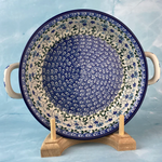 Polish Pottery Round Baker W/ Handles, 8", Waves | Polish Pottery