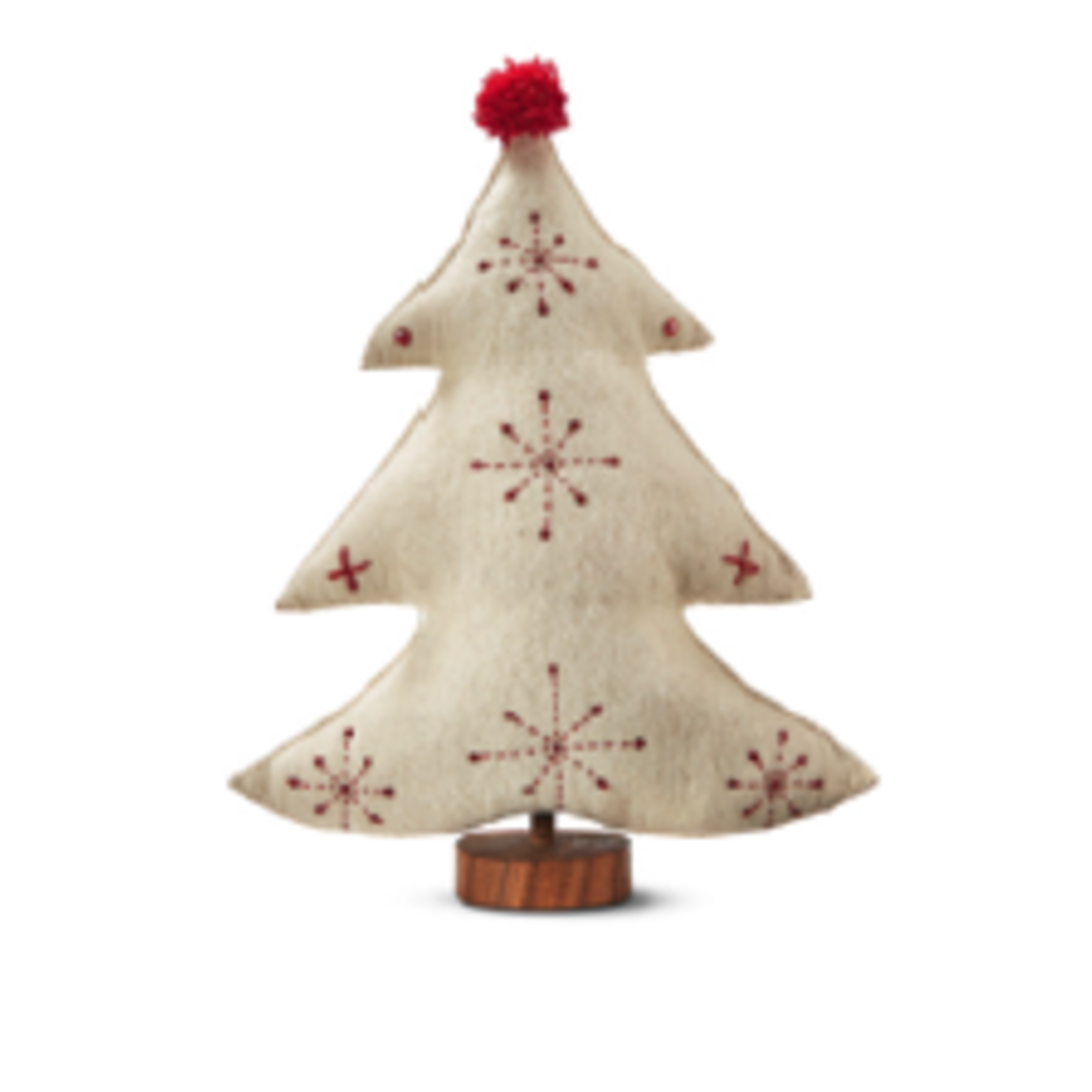 Tag EMBROIDERED WOOL TREE DECOR TL