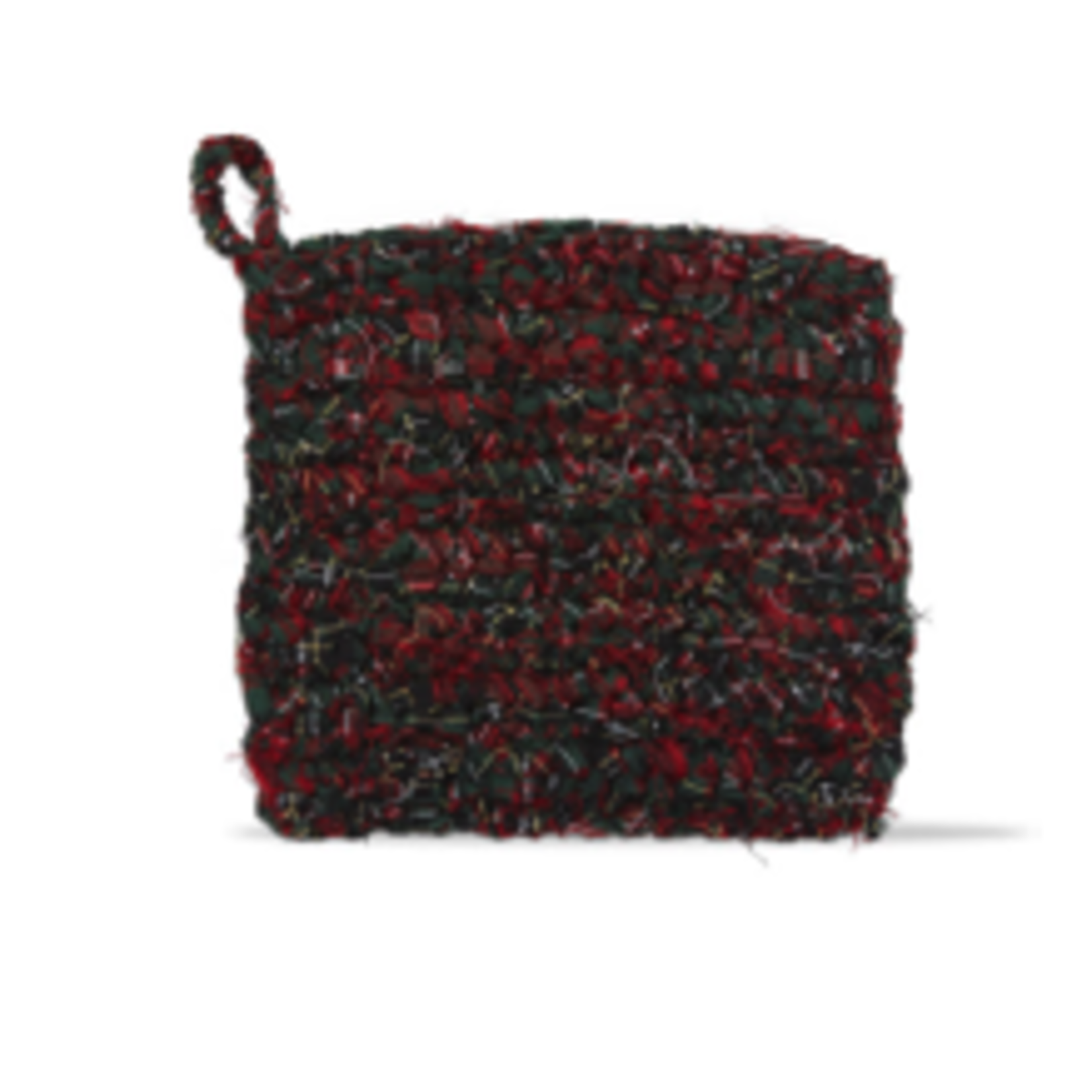 Tag Potholder, Chindi Crochet - Green Plaid | Tag