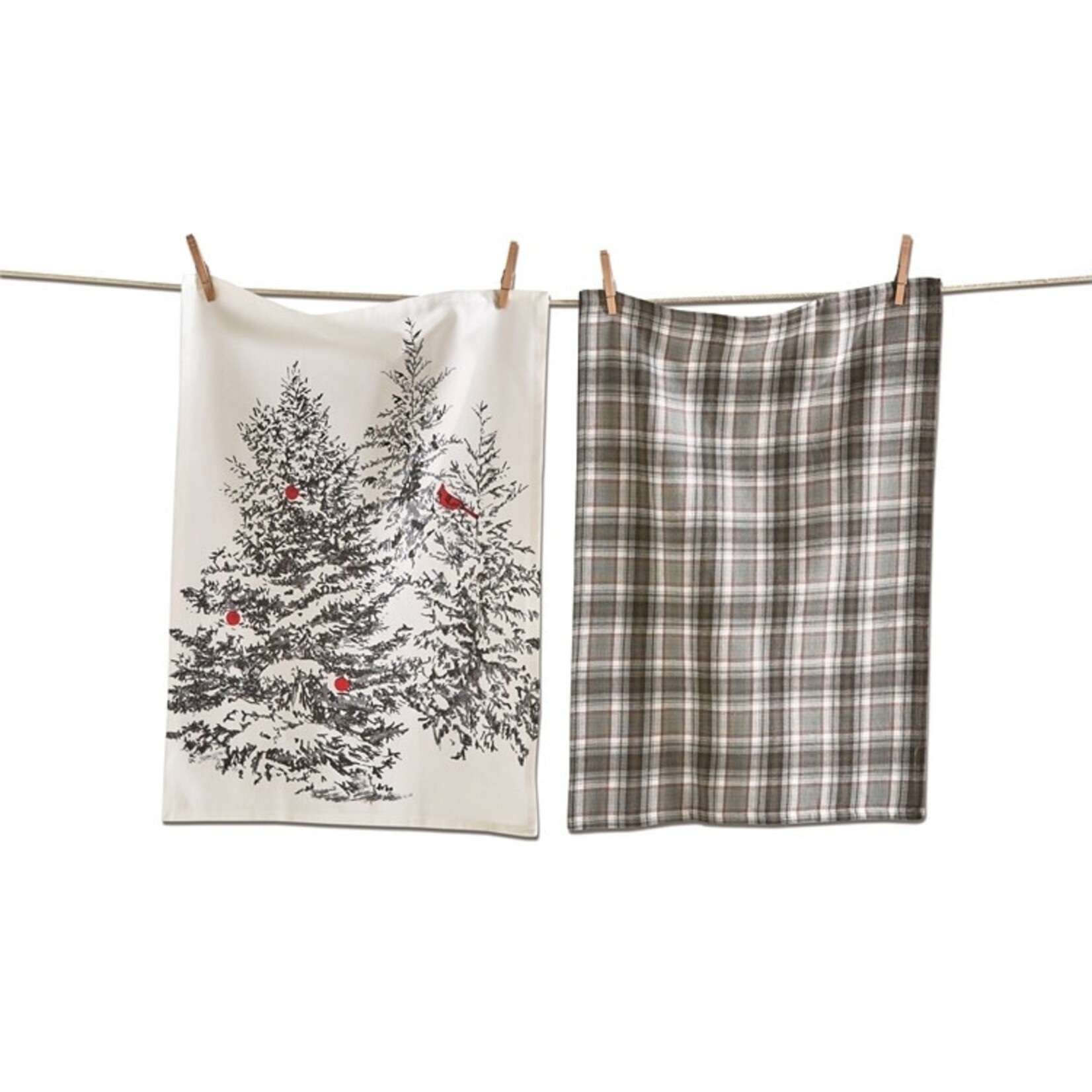 Tag Dishtowel S/2 - Winter Sketches Tree | Tag