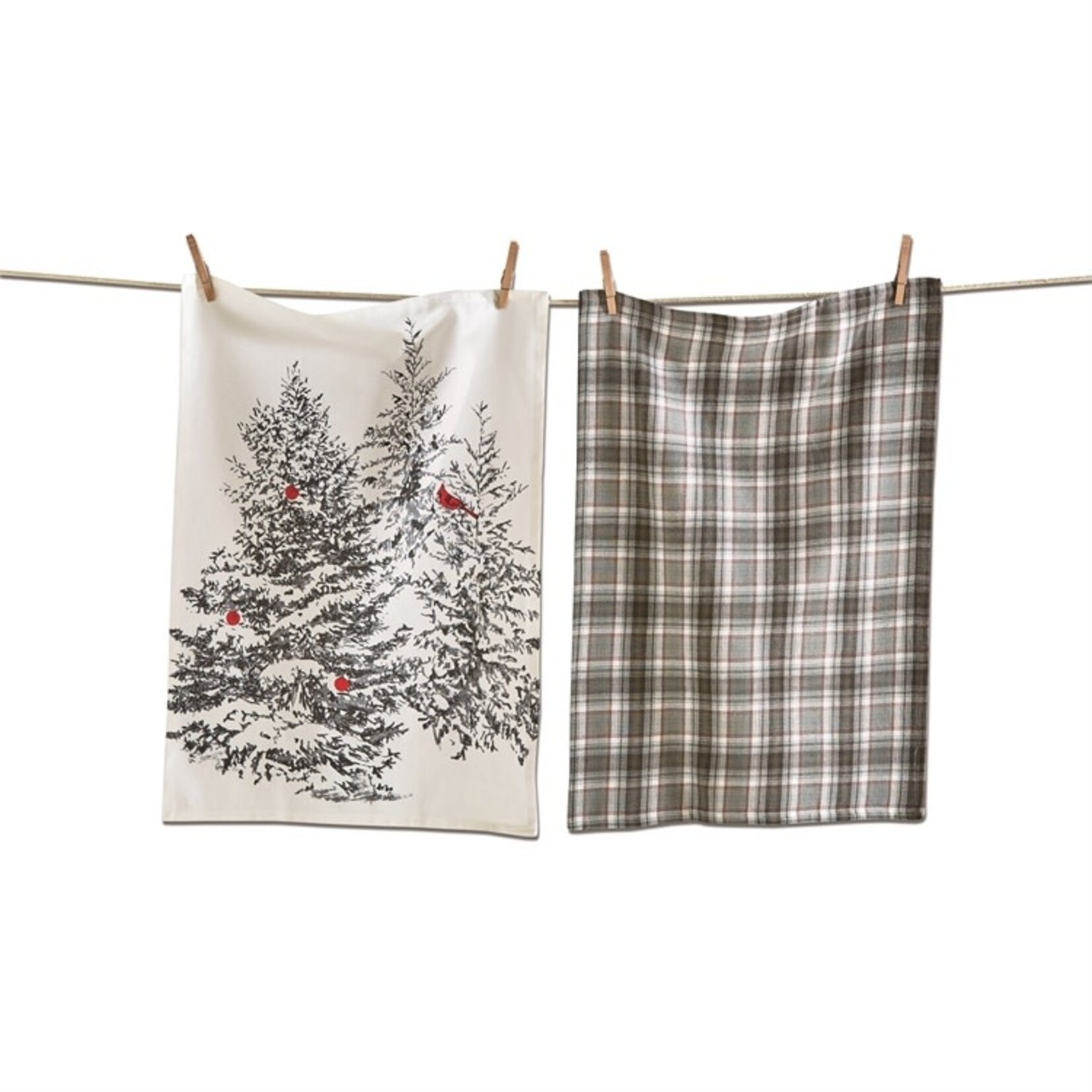 Tag Dishtowel S/2 - Winter Sketches Tree