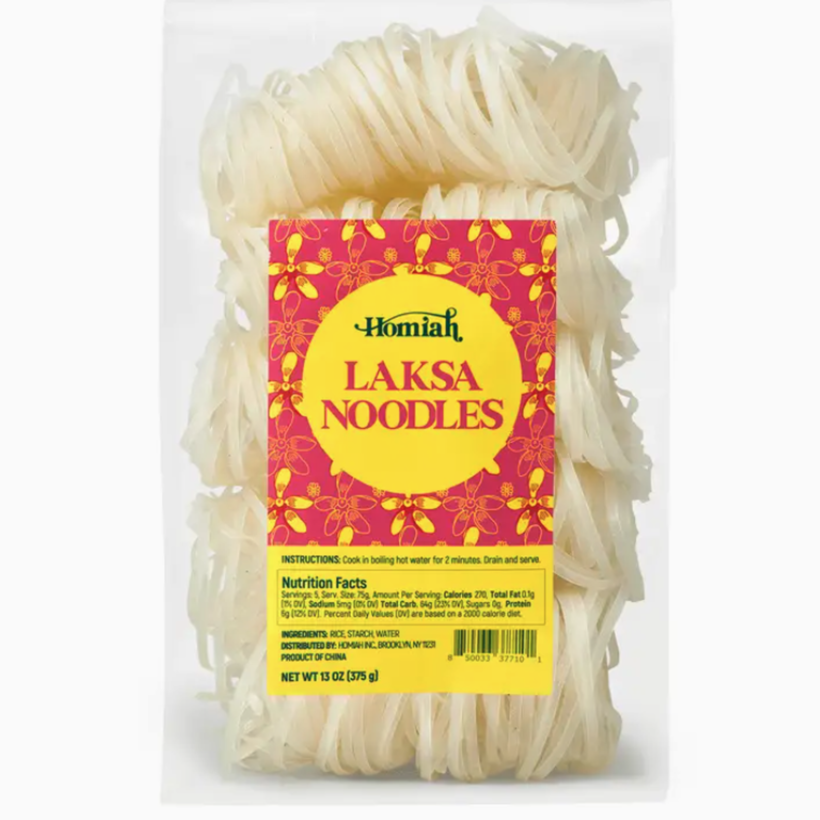 Homiah Gluten Free Rice Noodles / Laksa Noodles, 13 oz