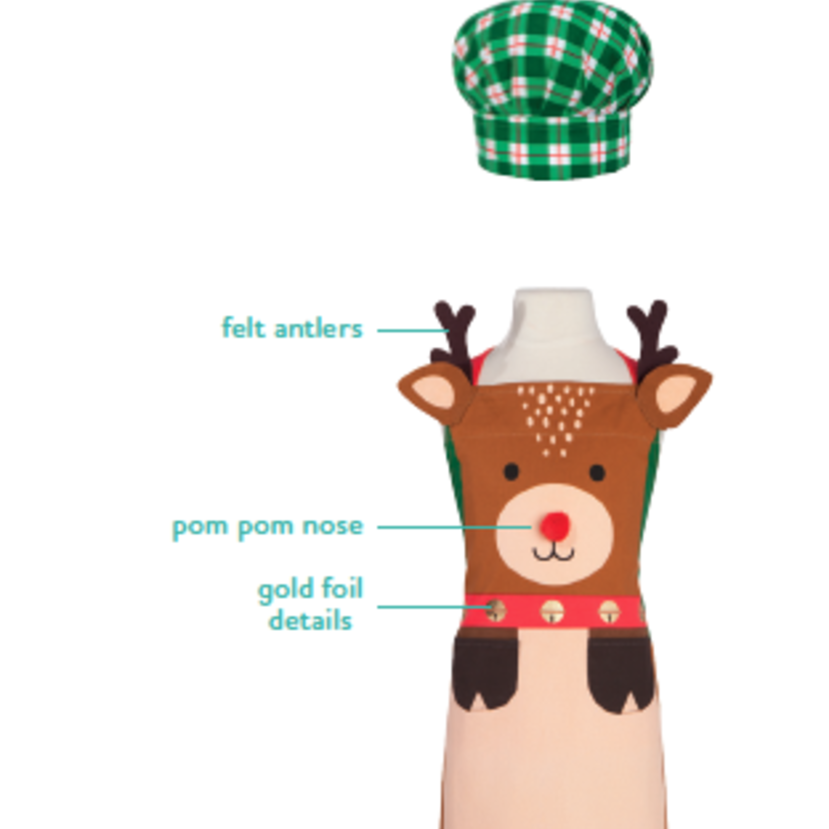 Danica Jubilee Apron & Hat Set/2 - Rudolph Daydream
