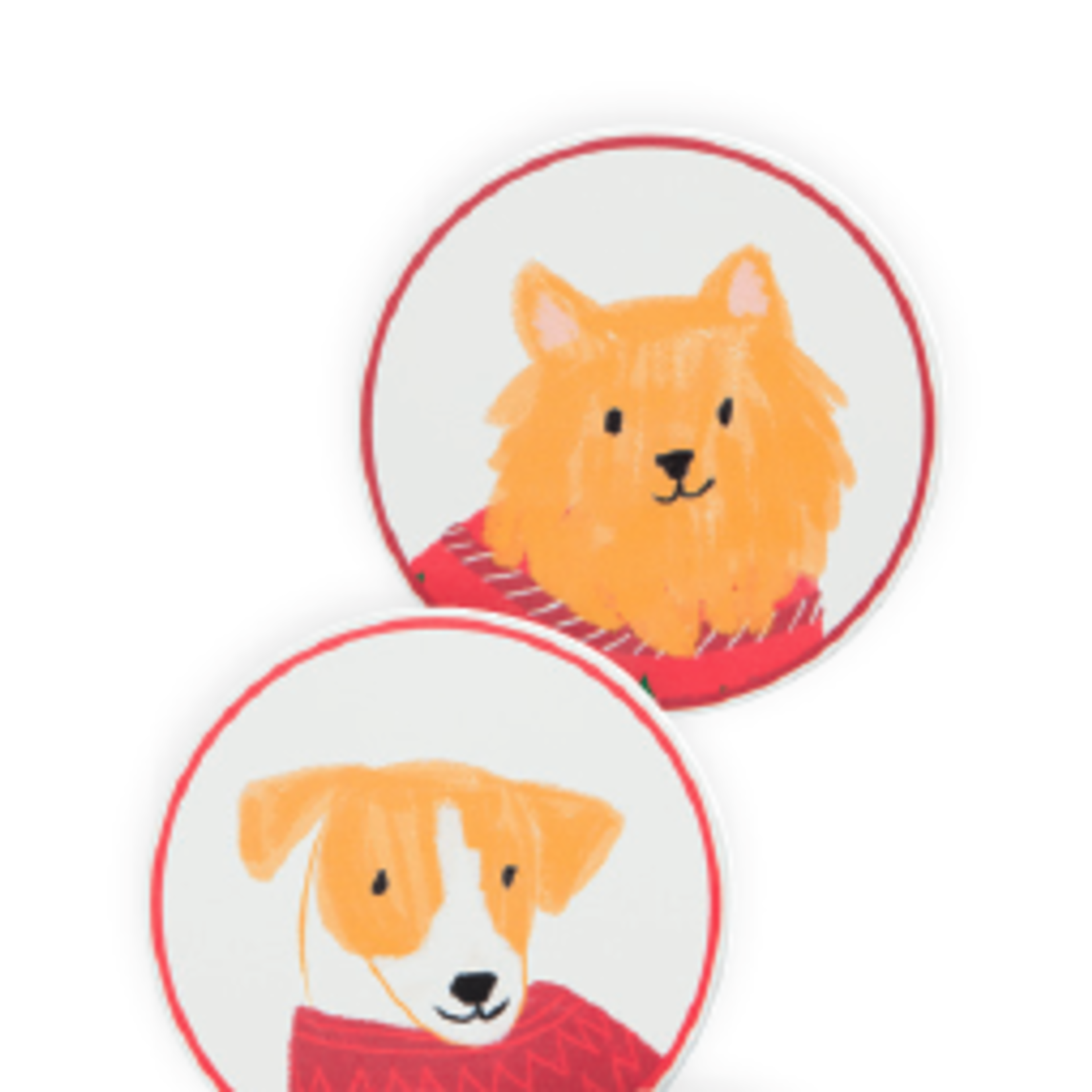 Danica Jubilee Coasters, Set/4 Soak Up - Holiday Hounds