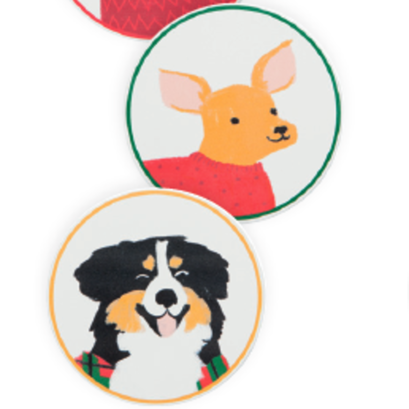 Danica Jubilee Coasters, Set/4 Soak Up - Holiday Hounds