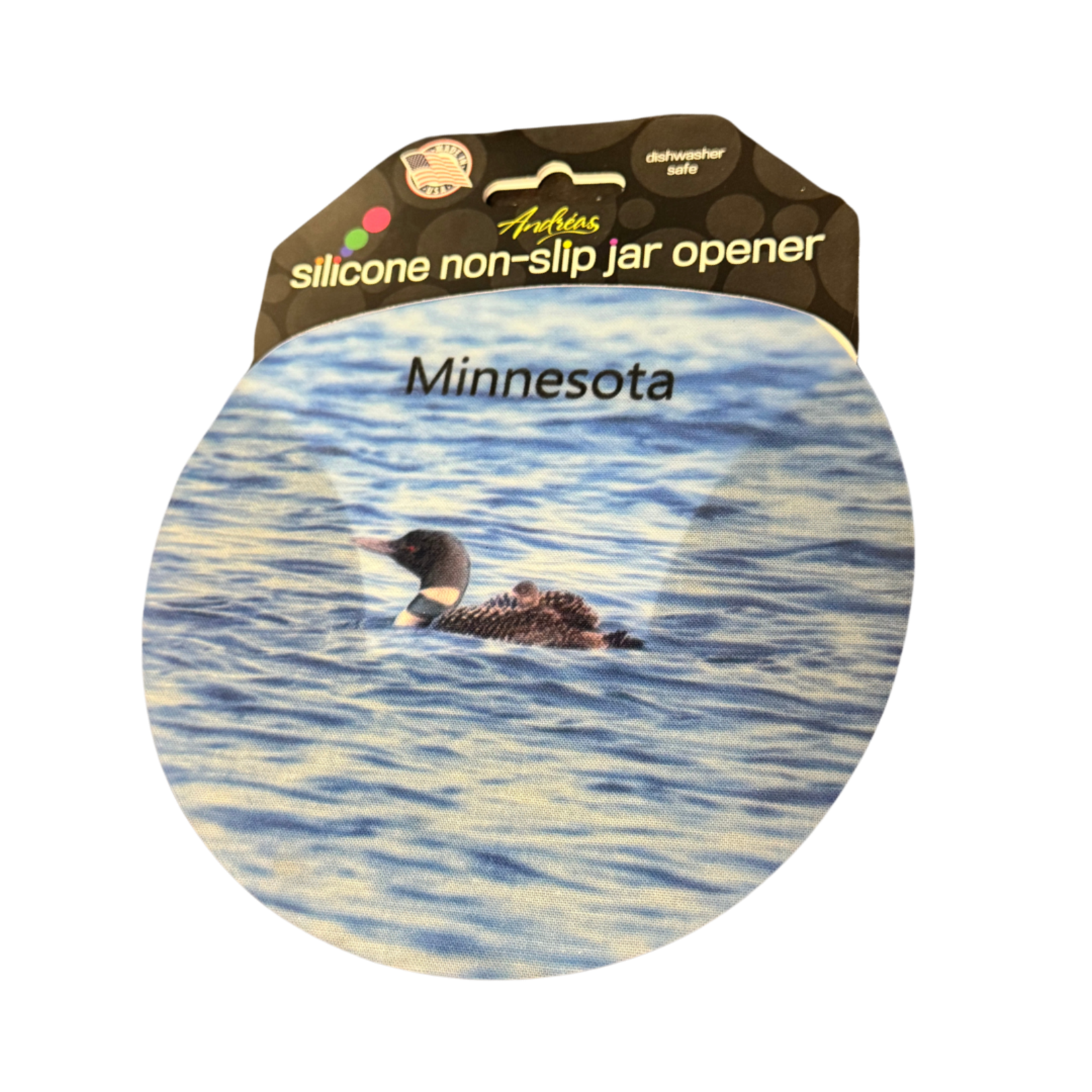 Andrea's Silicone Trivets Jar Opener, A Lake Loon MINNESOTA