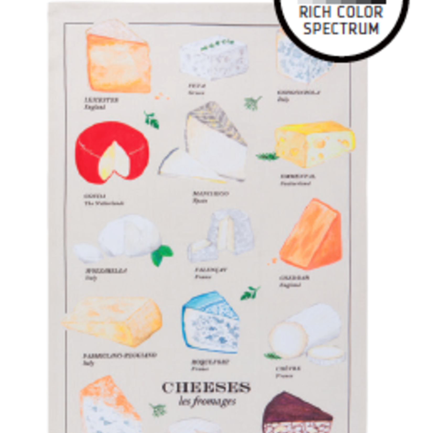 Now Designs Tea Towel Les Fromages