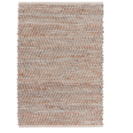 Now Designs Rug Leather Chindi Miller Gray