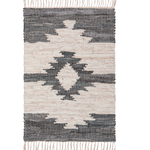 Danica Heirloom Rug 2x3ft Chindi Leather Step