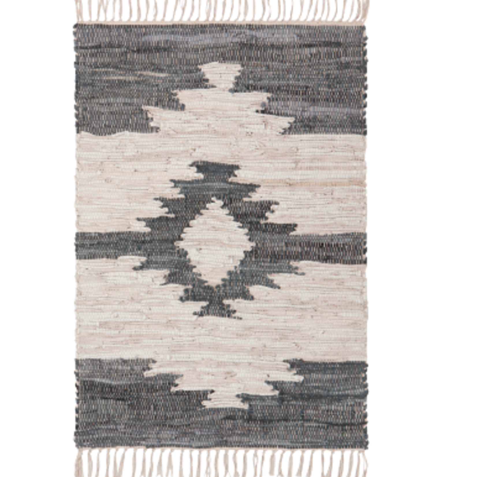 Danica Heirloom Rug 2x3ft Chindi Leather Step
