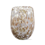 Tag Confetti Stemless Wine Glass, Gold | Tag