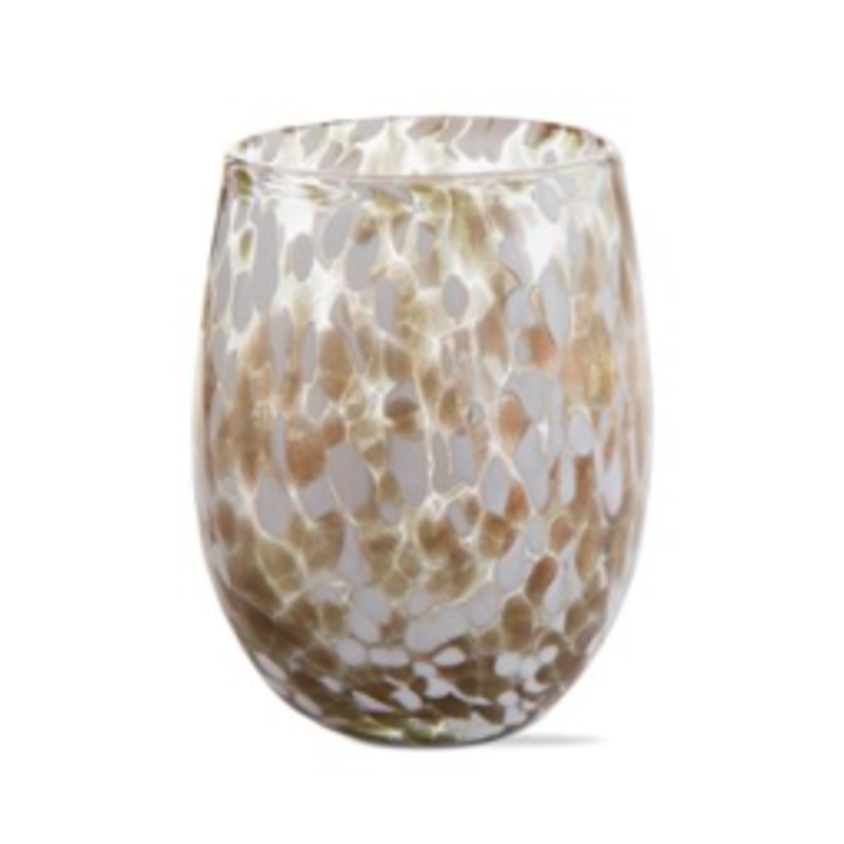 Tag Confetti Stemless Wine Glass, Gold | Tag