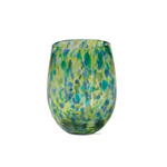 Tag Stemless Wine Glass, Multi colored