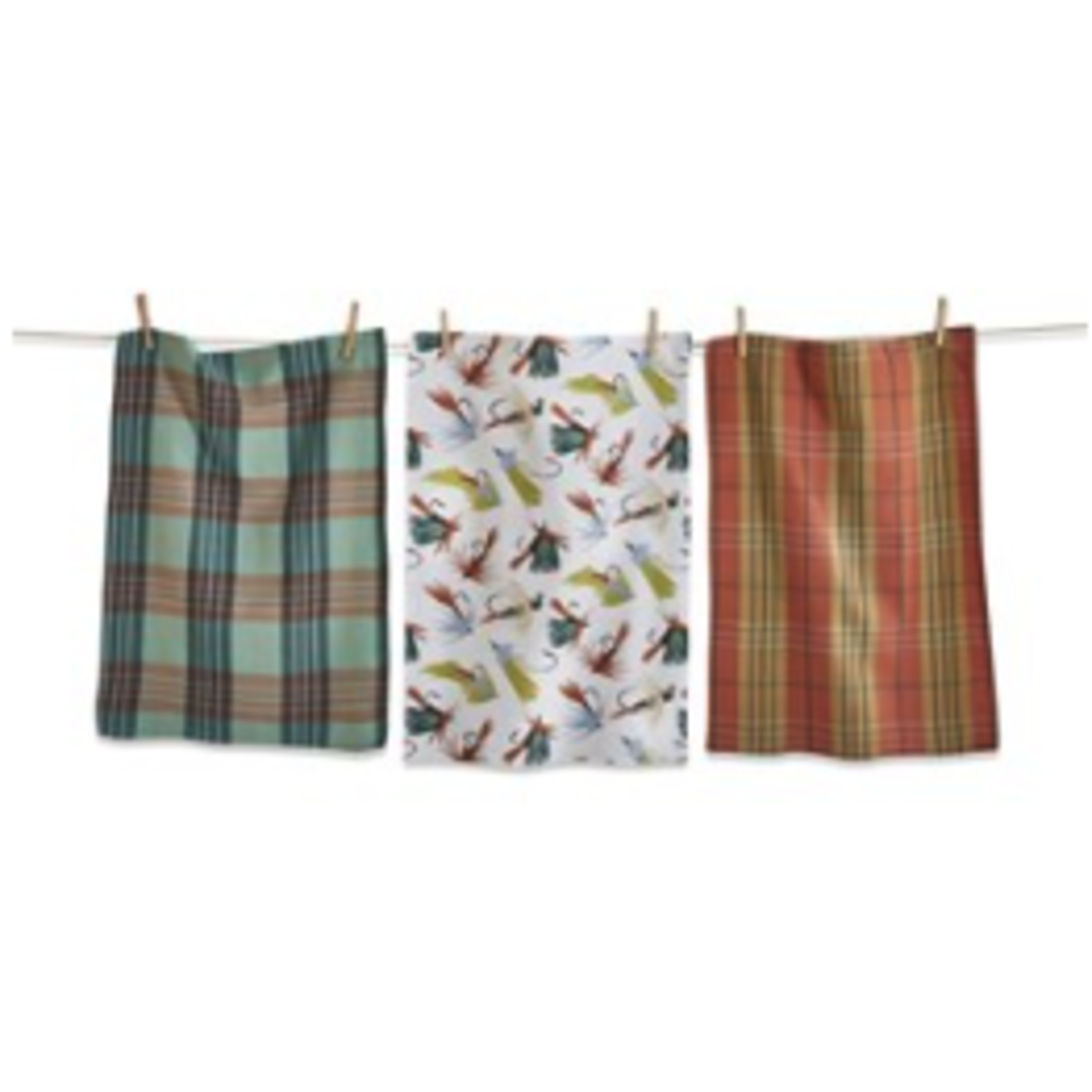 Tag Dishtowel S/3 - Fishing Flies | Tag