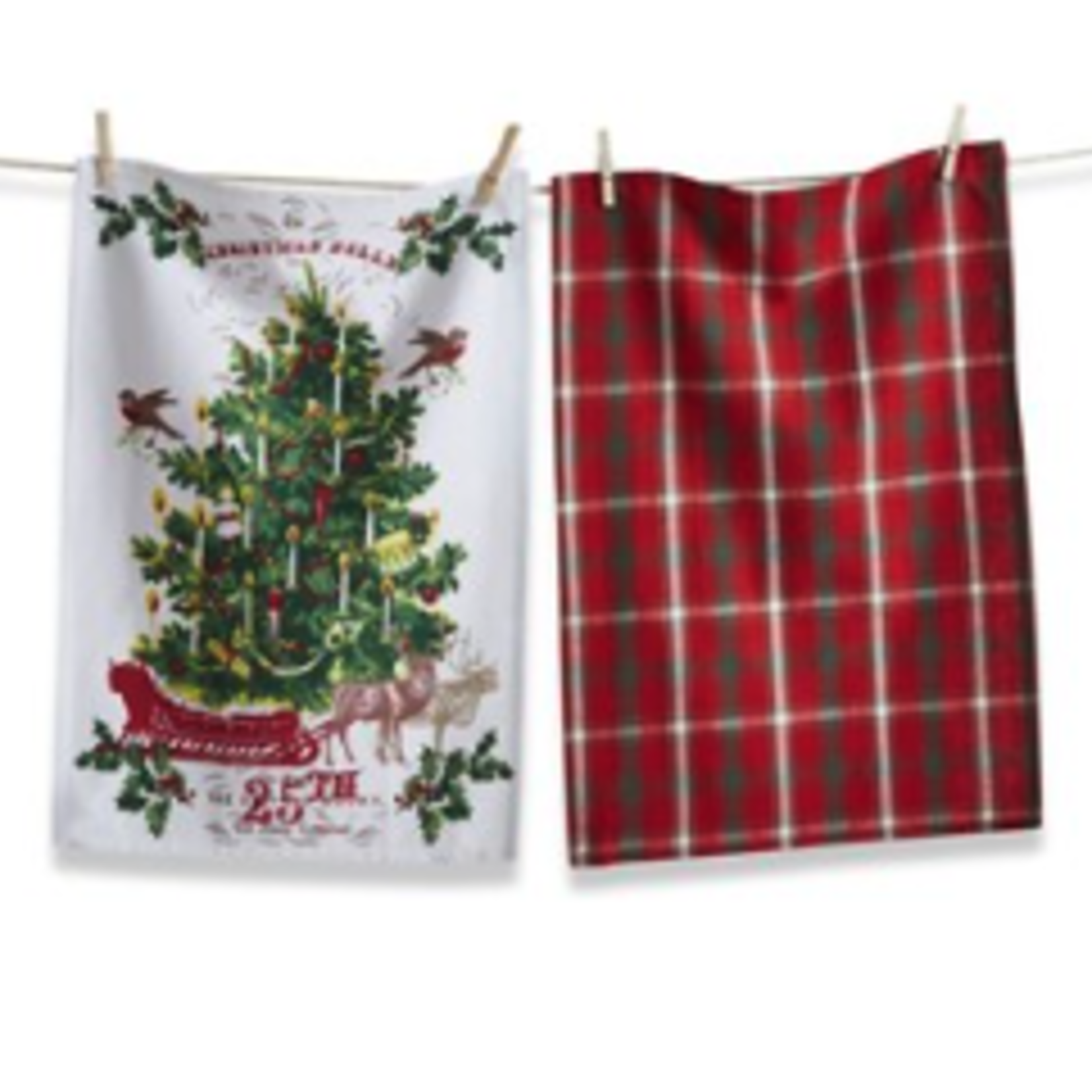 Tag Dishtowel S/2 - Oh Christmas Tree | Tag