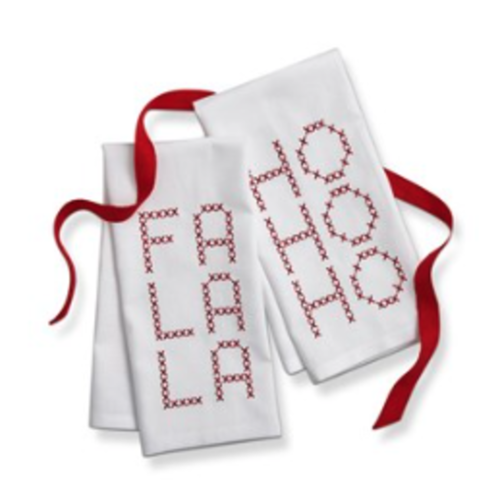 Tag Ho Ho Ho Fa La La Guest Towel S/2