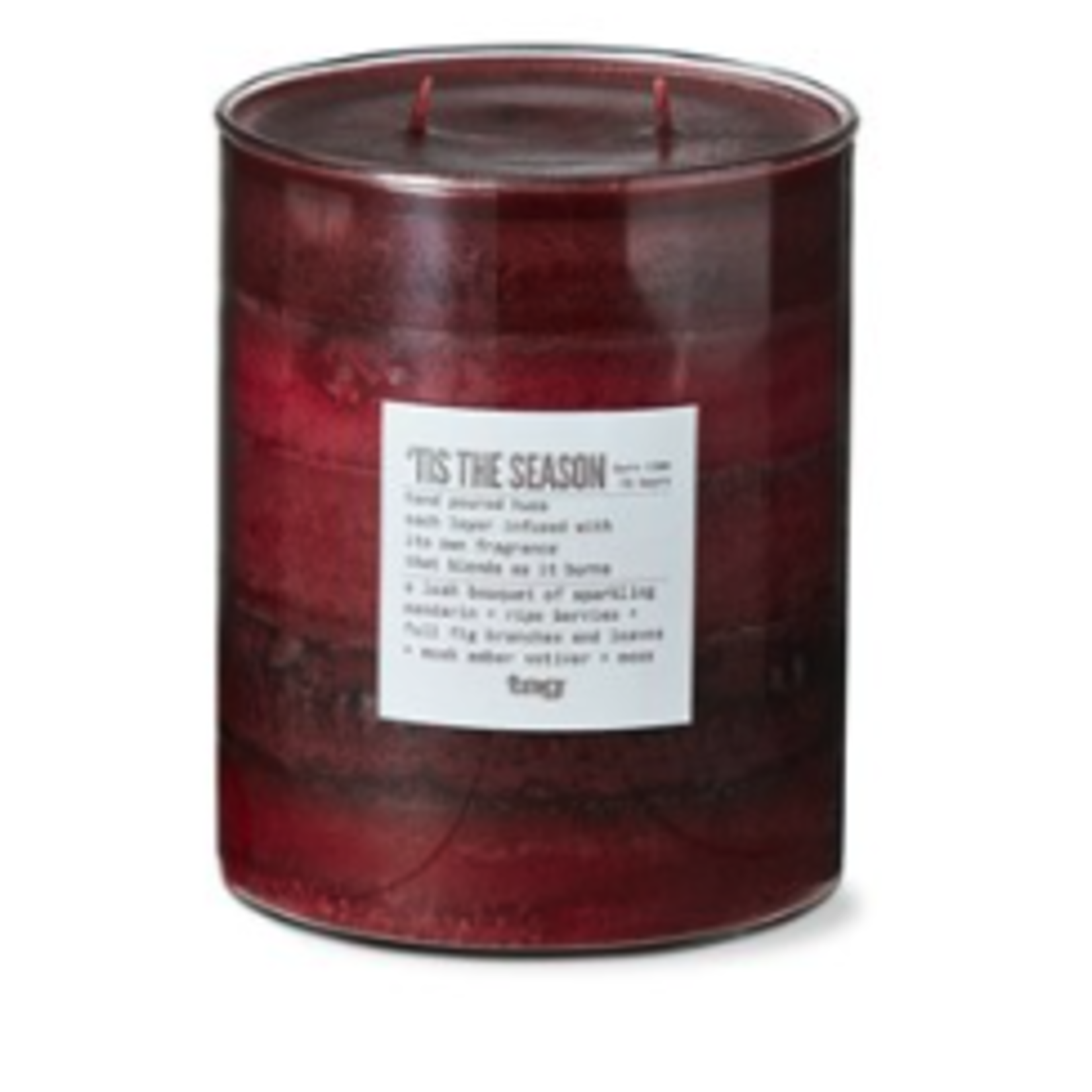 Tag Candle, Wide - 'Tis The Season | Tag