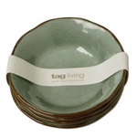 Tag Bowl set/4 Melamine, Veranda Slate Blue