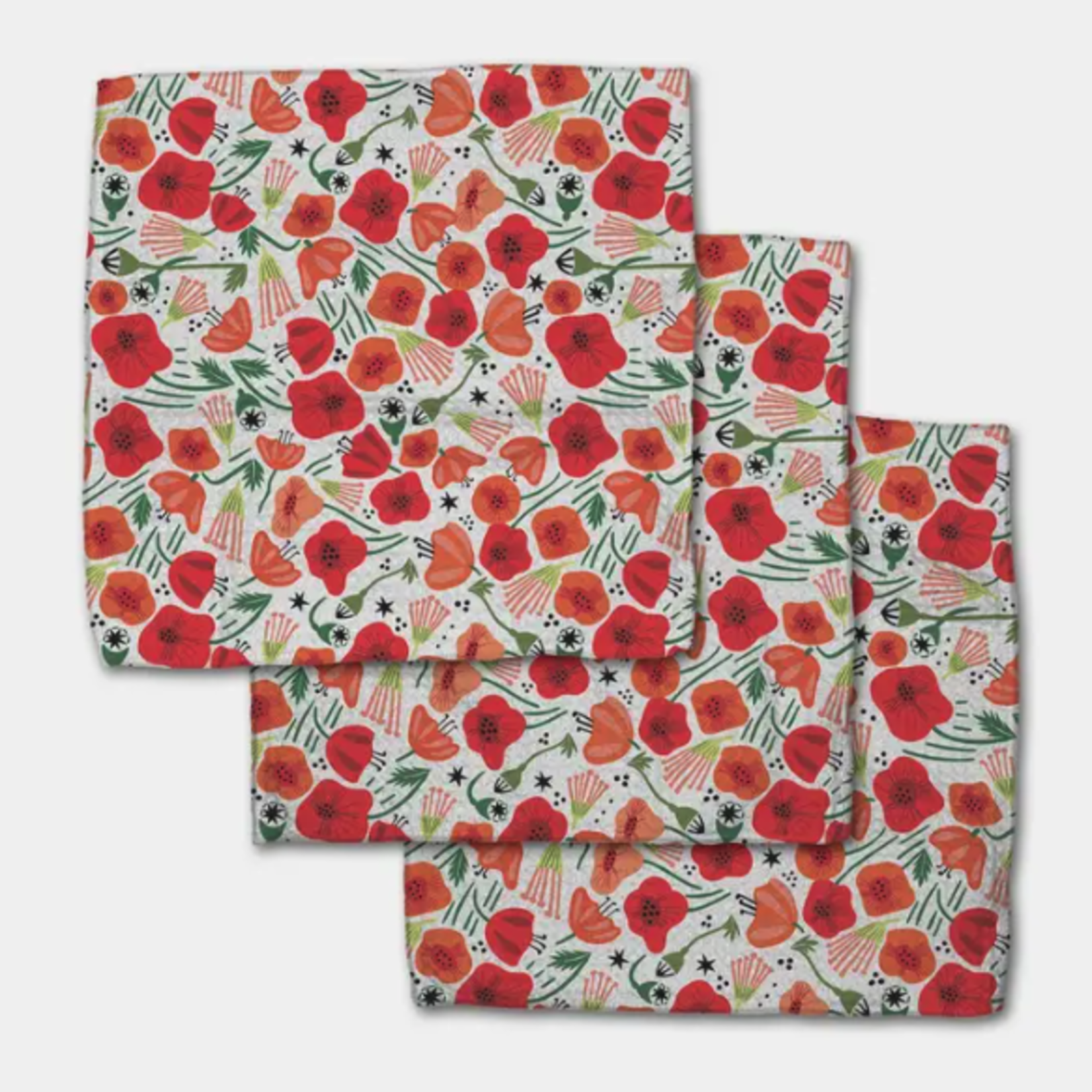 Geometry Poppy Power Dishcloth Set | Geometry