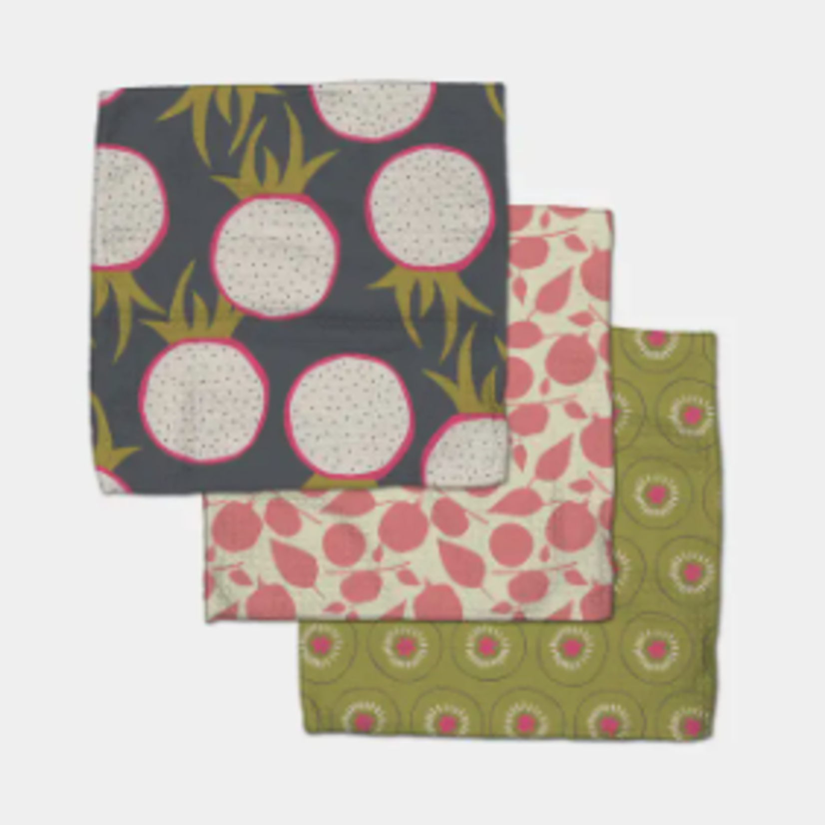 Geometry Geometry Tropical Fruit Dishcloth Set