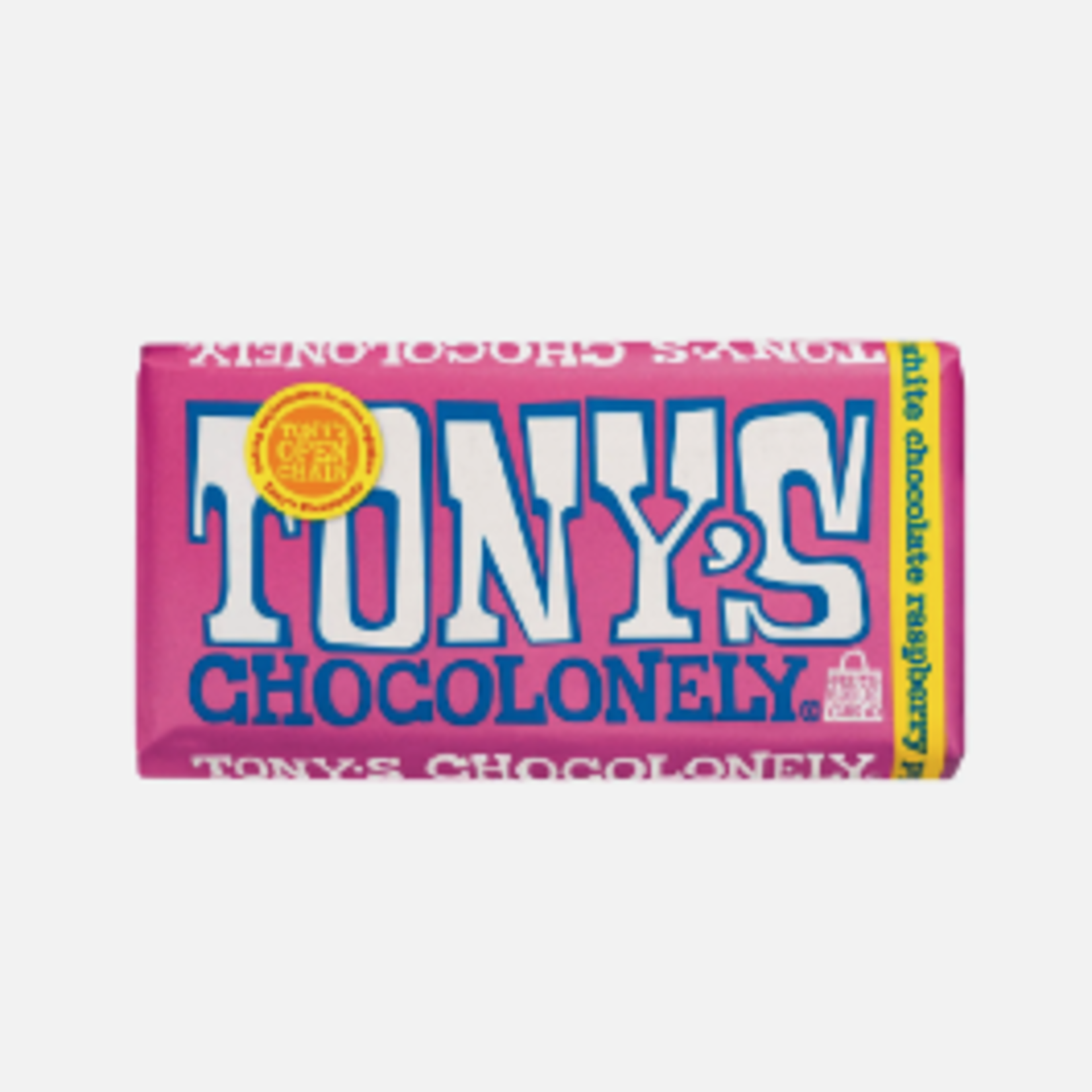 Tony's Chocolonely Tony's White Rasp Popping Bar 6.35 oz single
