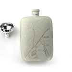 Well Told Duluth Map Pocket Flask 6oz - Matte White
