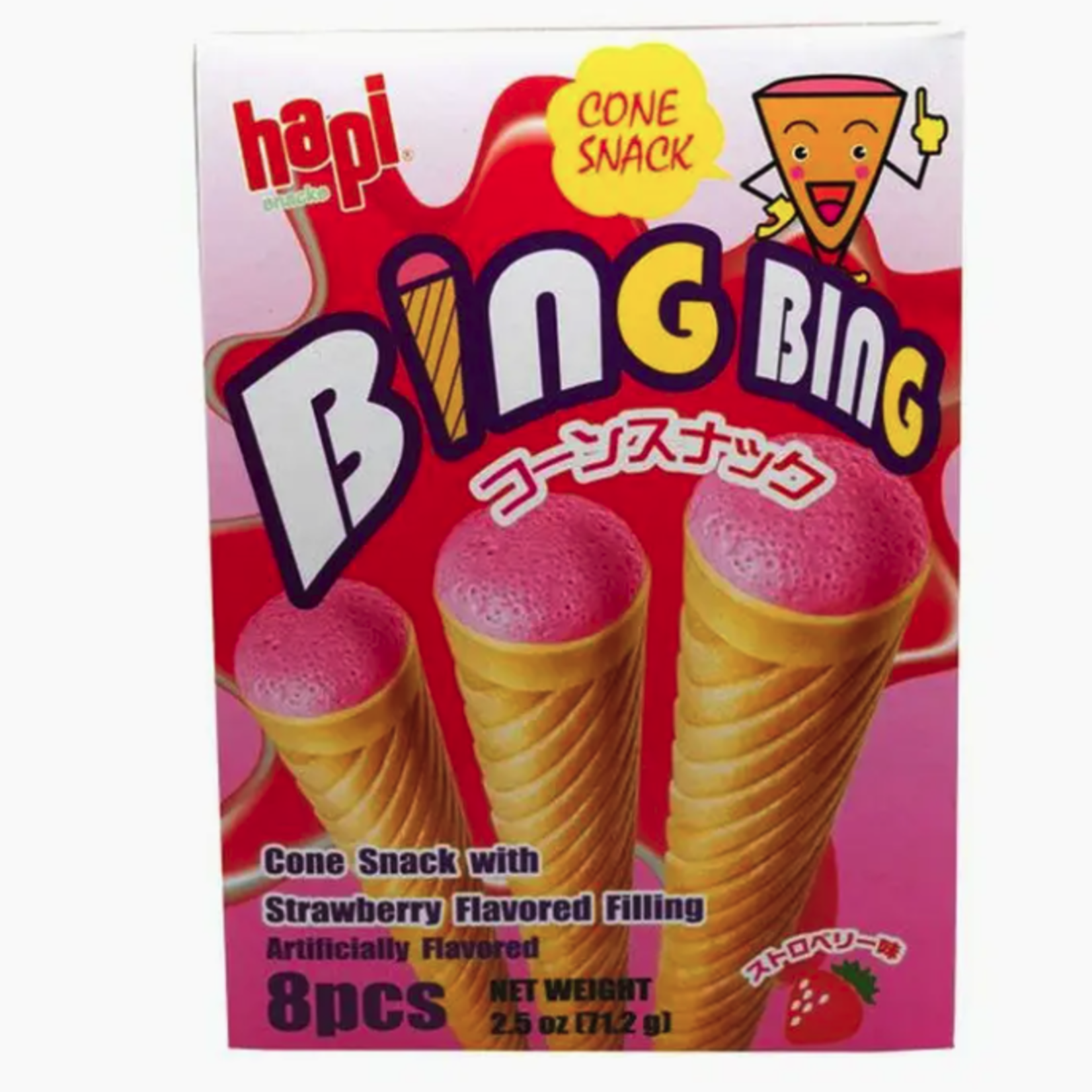 Hapi Bing Bing Strawberry Cone Snack
