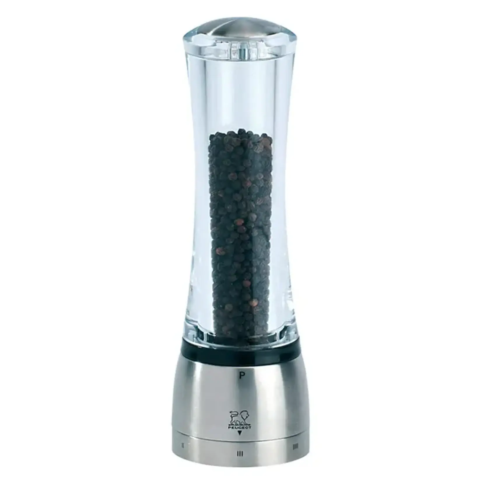 Peugeot Daman Pepper Mill 8 in Acrylic + Stainless Steel